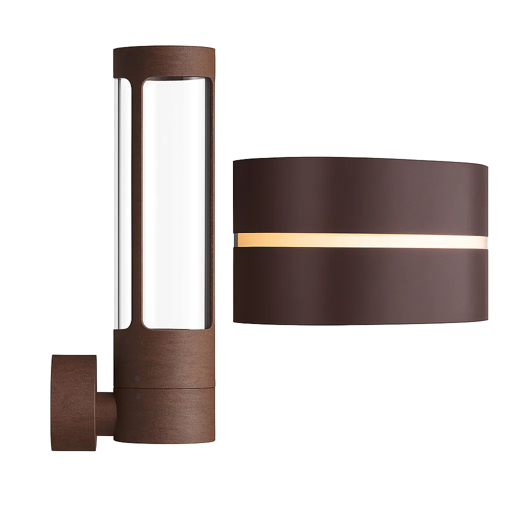 Brązowe kinkiety ścienne