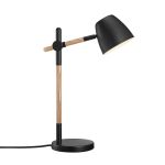 Nordlux Lampa Stołowa Theo Metal i Drewno Czarny | Nadaje Się Do GU10