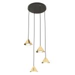 Emibig Lampa Wisząca Elit Stal Złoty | Nadaje Się Do 4x GX53 - Max 10W