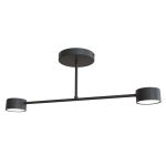 Emibig Lampa sufitowa Halo Stal Czarny | Nadaje Się Do 2x GX53 - Max 8W