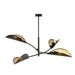 Emibig Lampa sufitowa Lotus Stal Czarny | Nadaje Się Do 4x E14 - Max 10W