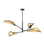 Emibig Lampa sufitowa Lotus Stal Czarny | Nadaje Się Do 4x E14 - Max 10W