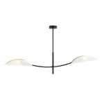 Emibig Lampa sufitowa Lotus Stal Czarny | Nadaje Się Do 2x E14 - Max 10W