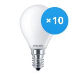 Opakowanie 10x Philips Corepro LED Lustre E14 Piłka Matowy 4.3W 470lm - 827 Bardzo Ciepła Biel | Zamienne 40W