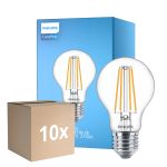 Opakowanie 10x Philips Corepro LED Żarówka E27 Gruszka Przezroczysty 8.5W 1055lm - 827 Bardzo Ciepła Biel | Zamienne 75W