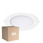 Opakowanie 4x Noxion LED Downlight Slim V2.0 12W 1200lm 120D - 830 Ciepła Biel | 170mm - Aukko 150mm - IP44 
