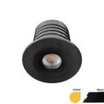 EcoDim Wpuszczany Spot Mini Czarny 2.5W 155lm 30D - 827 Bardzo Ciepła Biel | 35mm - Aukko 28mm - IP67 - Ściemnianie
