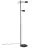 Nordlux Clyde Lampa podłogowa Metal Czarny 8W 350lm - 827 Bardzo Ciepła Biel | 3-Stopniowy Ściemnianie