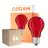 Opakowanie 6x Osram LED Star Classic Decor E27 Gruszka Włókno Matowy 2.5W 45lm - Czerwony | Zamienne 7W