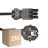 Opakowanie 25x Noxion GST - Kompatybilny Kabel zasilający Czarny - Płeć Żeńska + Schuko Europlug - 2m - 3 pole 0.75mm2