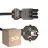 Opakowanie 50x Noxion GST - Kompatybilny Kabel zasilający Czarny - Płeć Żeńska + Schuko Europlug - 2m - 3 pole 0.75mm2