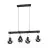 Eglo Lampa Wisząca Townshend 7 Stal Drewno Czarny | IP20 - Nadaje Się Do 4x E27 