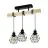 Eglo Lampa sufitowa Townshend 5 Stal Drewno Czarny | IP20 - Nadaje Się Do 3x E27 