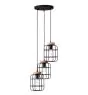 Brilliant Gwen Lampa Wisząca Metal Drewno Czarny | 420mm - Nadaje Się Do 3x E27