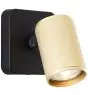 Brilliant Marty Światło Ścienne Aluminium Piaszczysty Czarny Złoty 5W 350lm - 830 Ciepła Biel | W Tym 1x GU10