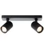 Brilliant Marty Lampa sufitowa Aluminium Piaszczysty Czarny 10W 700lm - 830 Ciepła Biel | W Tym 2x GU10