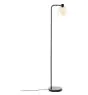 Brilliant Lampa Zewnętrzna Podłogowa Casto Szkło Metal Czarny Beige | Nadaje Się Do 1x E27