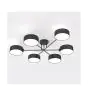 Emibig Lampa sufitowa Maga Stal Czarny | Nadaje Się Do 6x E14 - Max 10W