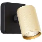 Brilliant Marty Światło Ścienne Aluminium Piaszczysty Czarny Złoty 5W 350lm - 830 Ciepła Biel | W Tym 1x GU10