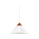 DFTP by Nordlux Kinto Lampa Wisząca Metal i Drewno Valkoinen | 420mm - Nadaje Się Do E27