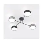 Emibig Lampa sufitowa Maga Stal Czarny | Nadaje Się Do 4x E14 - Max 10W