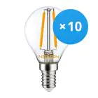 Opakowanie 10x Noxion Lucent LED E14 Piłka Włókno Przezroczysty 4.5W 470lm - 827 Bardzo Ciepła Biel | Zamienne 40W