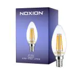 Noxion Lucent LED E14 świeca Włókno Przezroczysty 4.5W 470lm - 827 Bardzo Ciepła Biel | Ściemnianie - Zamienne 40W