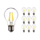 Opakowanie 10x Noxion Lucent LED E27 Gruszka Włókno Przezroczysty 7W 806lm - 822-827 Dim To Warm | Ściemnianie - Zamienne 60W