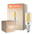 Opakowanie 10x Ledvance Special LED E14 Rura one-handed Włókno Przezroczysty 4.2W 470lm - 827 Bardzo Ciepła Biel | Zamienne 40W