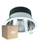 Opakowanie 4x Philips LED Downlight Coreline DN142B Aluminium Valkoinen 19.2W 2300lm 60D - 840 Zimna Biel | Aukko 200mm - IP20 - UGR