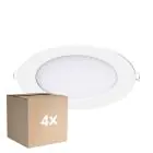 Opakowanie 4x Noxion LED Downlight Slim V2.0 12W 1200lm 120D - 830 Ciepła Biel | 170mm - Aukko 150mm - IP44 