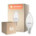 Opakowanie 6x Osram LED Star Classic E14 Świeca Matowy 4.9W 470lm - 840 Zimna Biel | Zamienne 40W