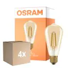 Opakowanie 4x Osram Vintage 1906 LED E27 Edison Włókno Złoty 7.2W 806lm - 824 Bardzo Ciepła Biel | Zamienne 60W