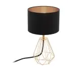 Eglo Lampa Stołowa Carlton 2 Stal Miedź Czarny | IP20 - Nadaje Się Do 1x E14 